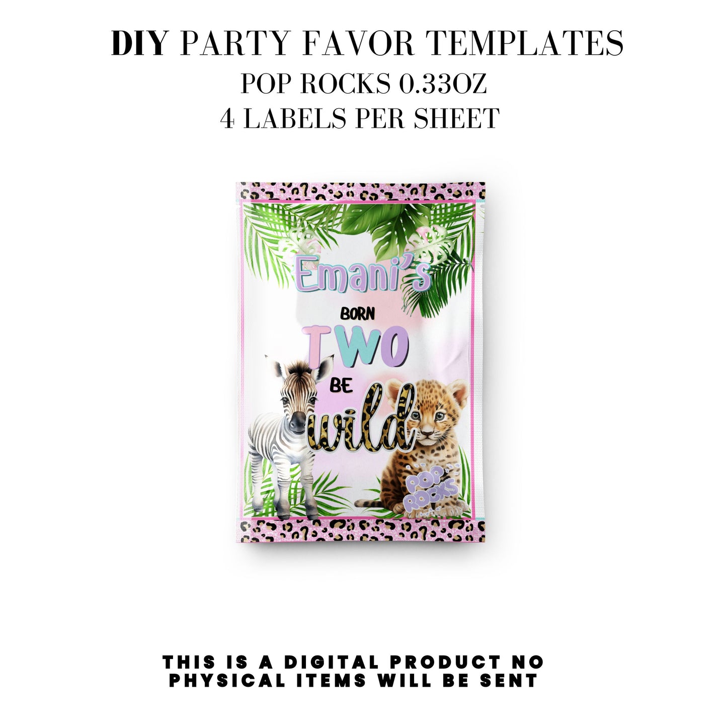 Born Two Be Wild Jungle Safari Birthday Party Favors DFY