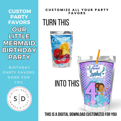 Our Little Mermaid Birthday Party Favors DFY