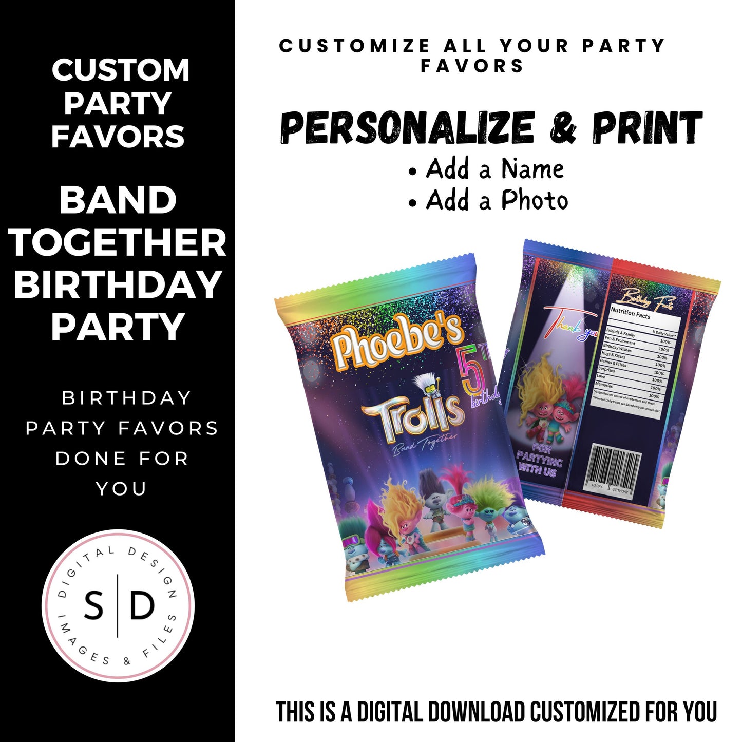 Band Together Birthday Party Favors DFY