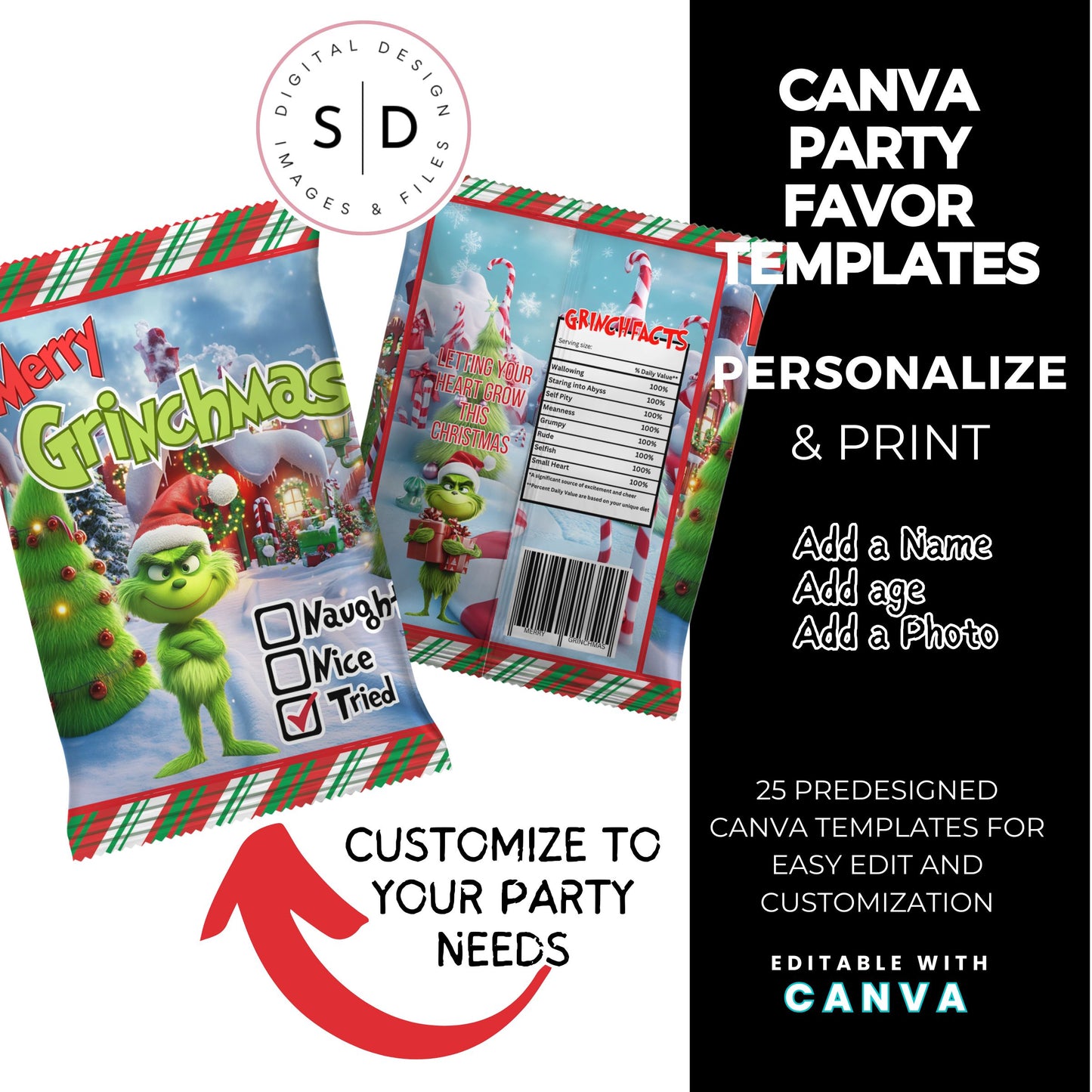 Merry Grinch-mas Party Favor Bundle