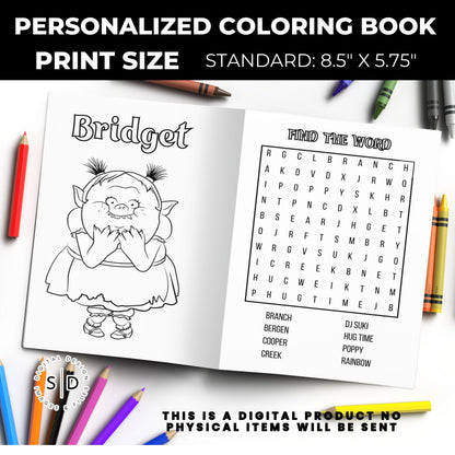 Custom Designed Activity Coloring Book Printable PDF