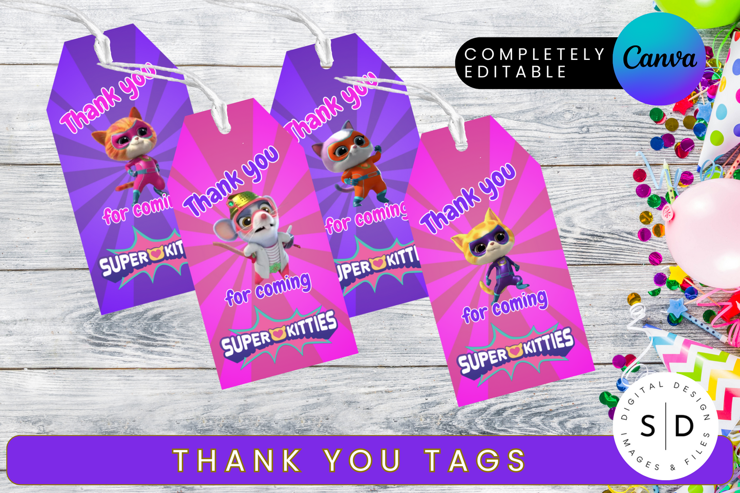 Super Kitties Birthday Party Pack