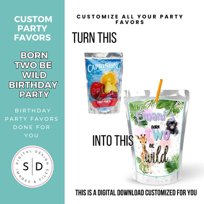 Born Two Be Wild Jungle Safari Birthday Party Favors DFY