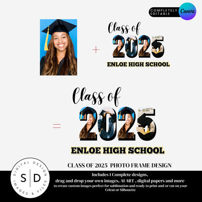 Class of 2025 Canva Photo Frames Template