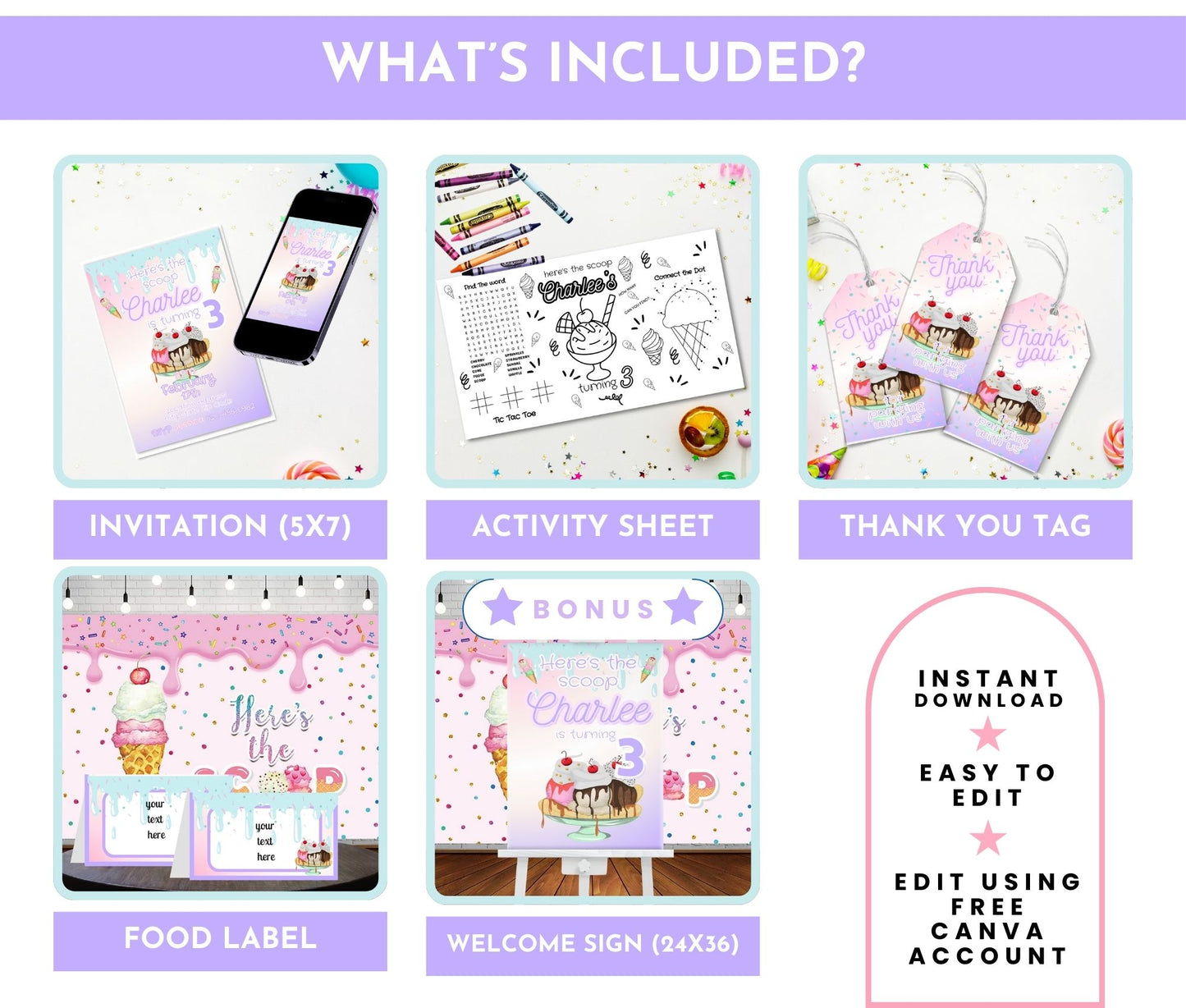 Here's the Scoop Complete Birthday Party Pack