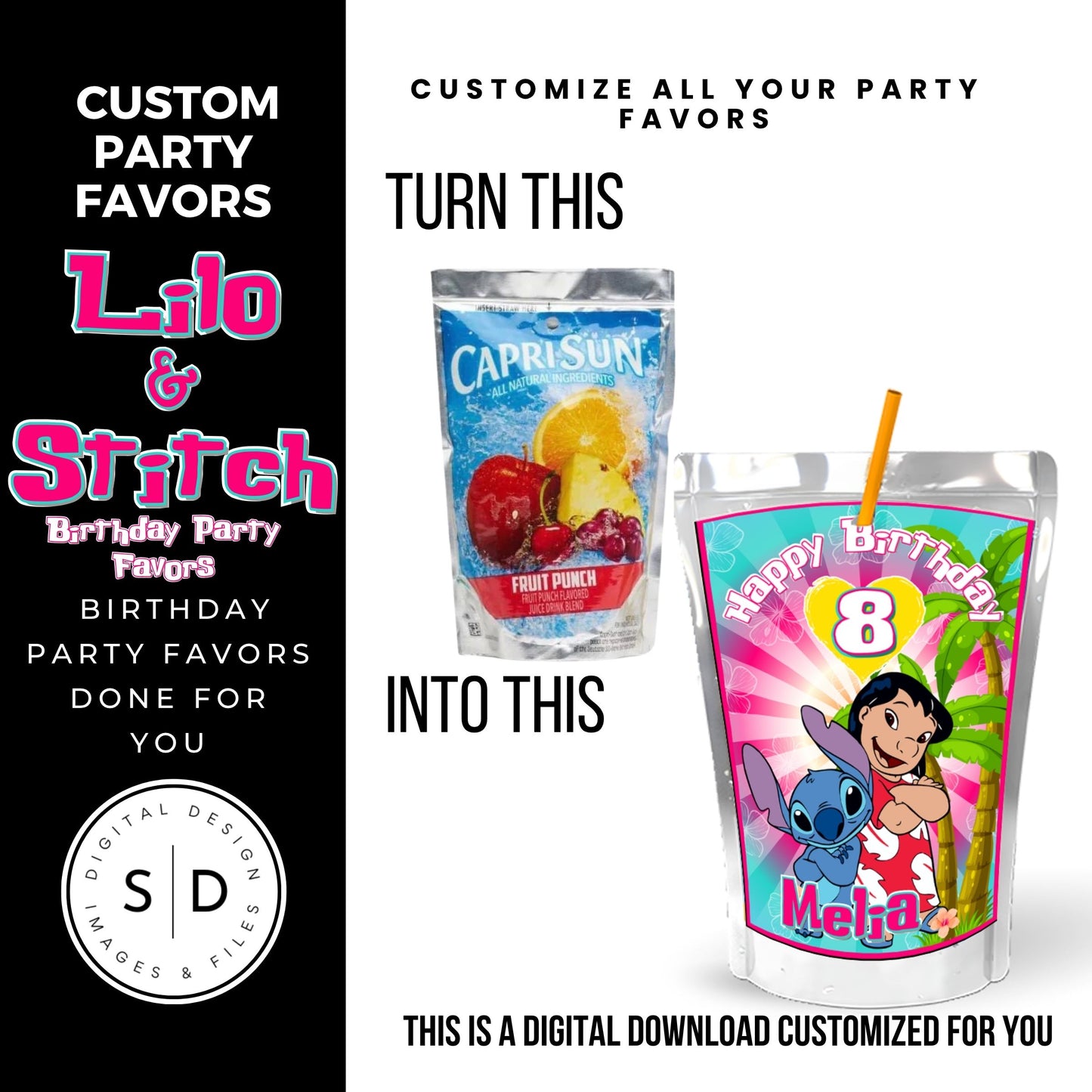 Lilo & Stitch Birthday Party DFY Favor Bundle