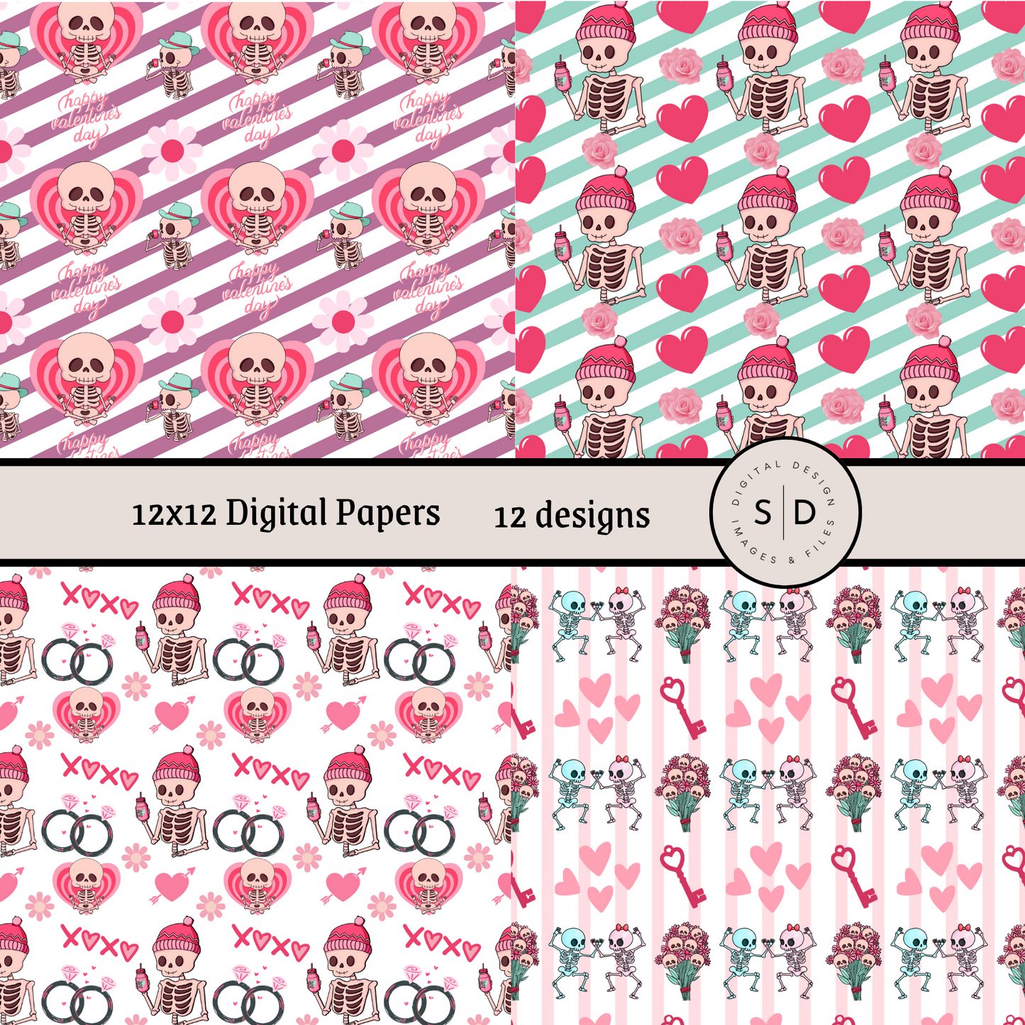 Valentines Lover Vol 3 Love You To Death Seamless Digital Papers