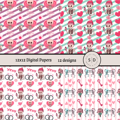 Valentines Lover Vol 3 Love You To Death Seamless Digital Papers