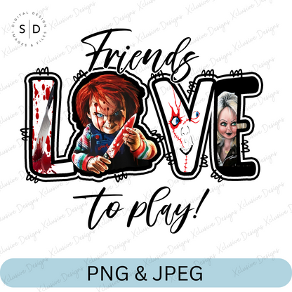Friends Love To Play Halloween PNG