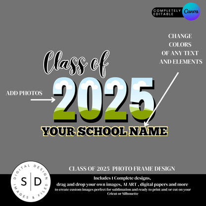 Class of 2025 Canva Photo Frames Template