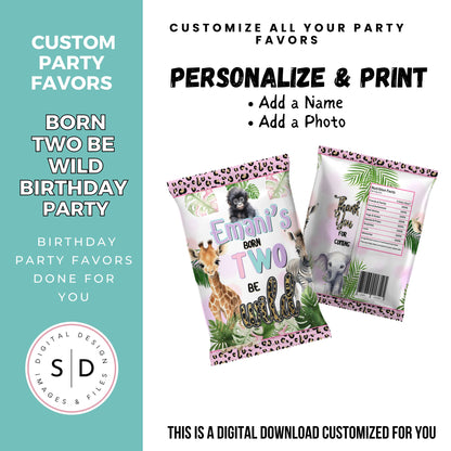 Born Two Be Wild Jungle Safari Birthday Party Favors DFY