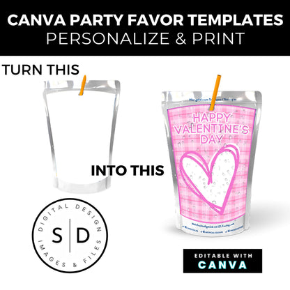 LOVE Valentines Party Favors Templates Bundle