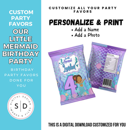 Our Little Mermaid Birthday Party Favors DFY