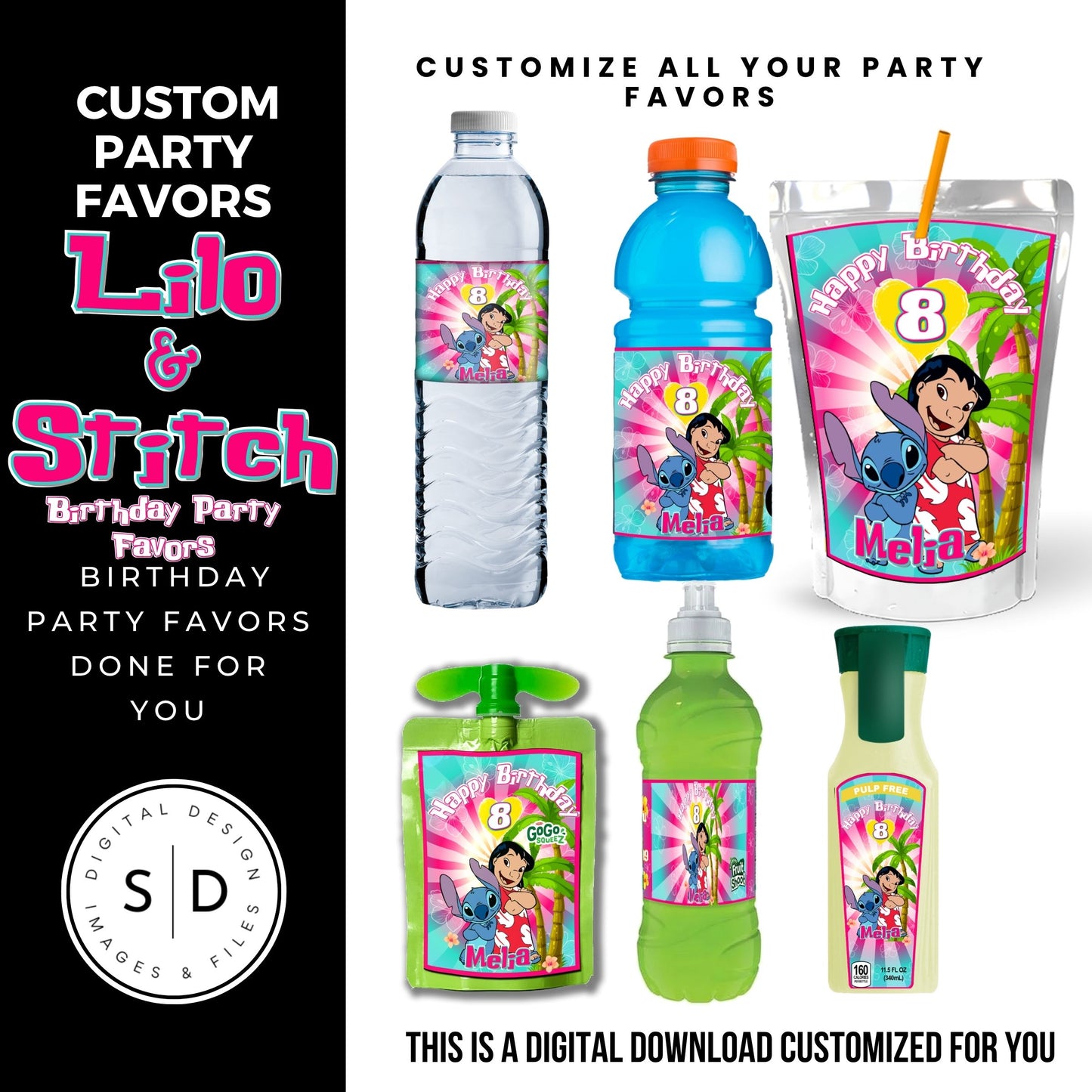 Lilo & Stitch Birthday Party DFY Favor Bundle