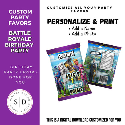 Fortnite Battle Royale Birthday Party Favors DFY
