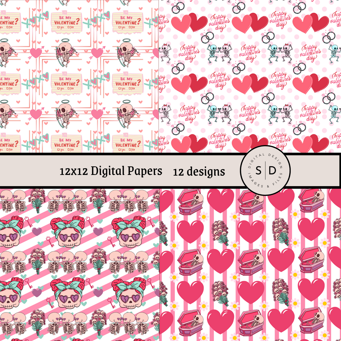 Valentines Lover Vol 3 Love You To Death Seamless Digital Papers