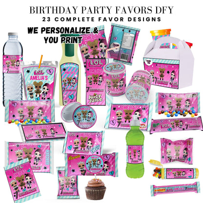 LOL Dolls Birthday Party Favors DFY
