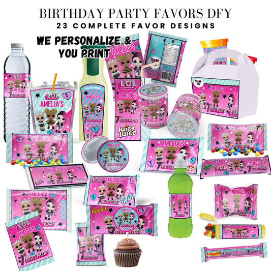 LOL Dolls Birthday Party Favors DFY