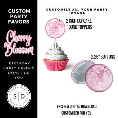 Cherry Blossom Party Printable Favor Designs DFY