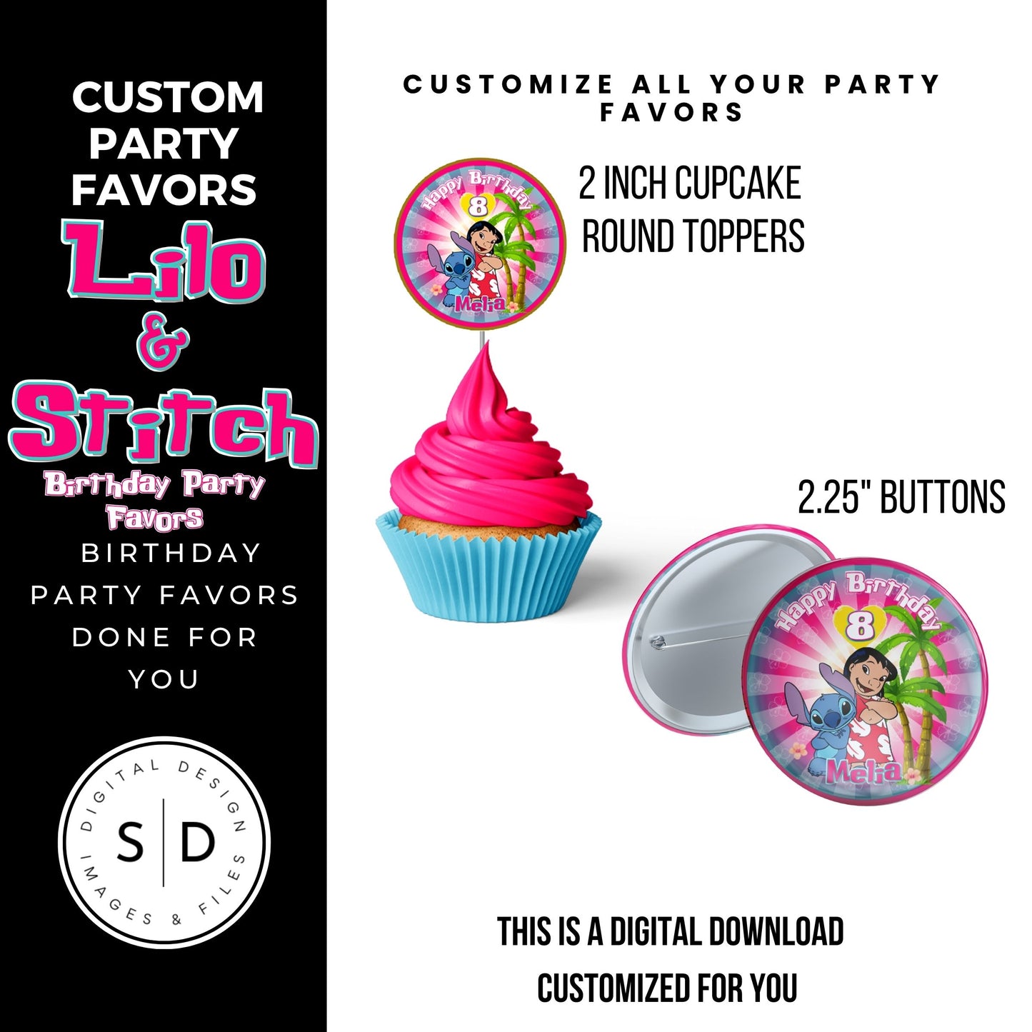 Lilo & Stitch Birthday Party DFY Favor Bundle