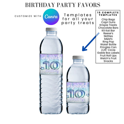 Ocean Foils Birthday Party Favor Templates Bundle