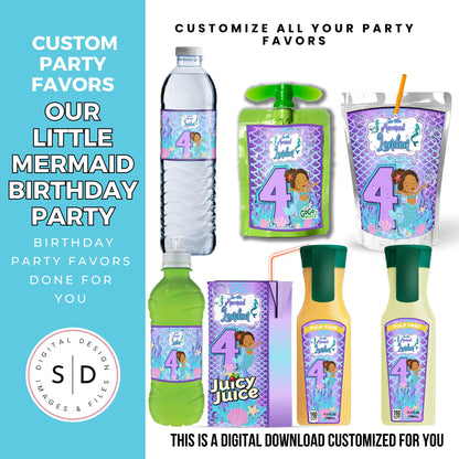 Our Little Mermaid Birthday Party Favors DFY
