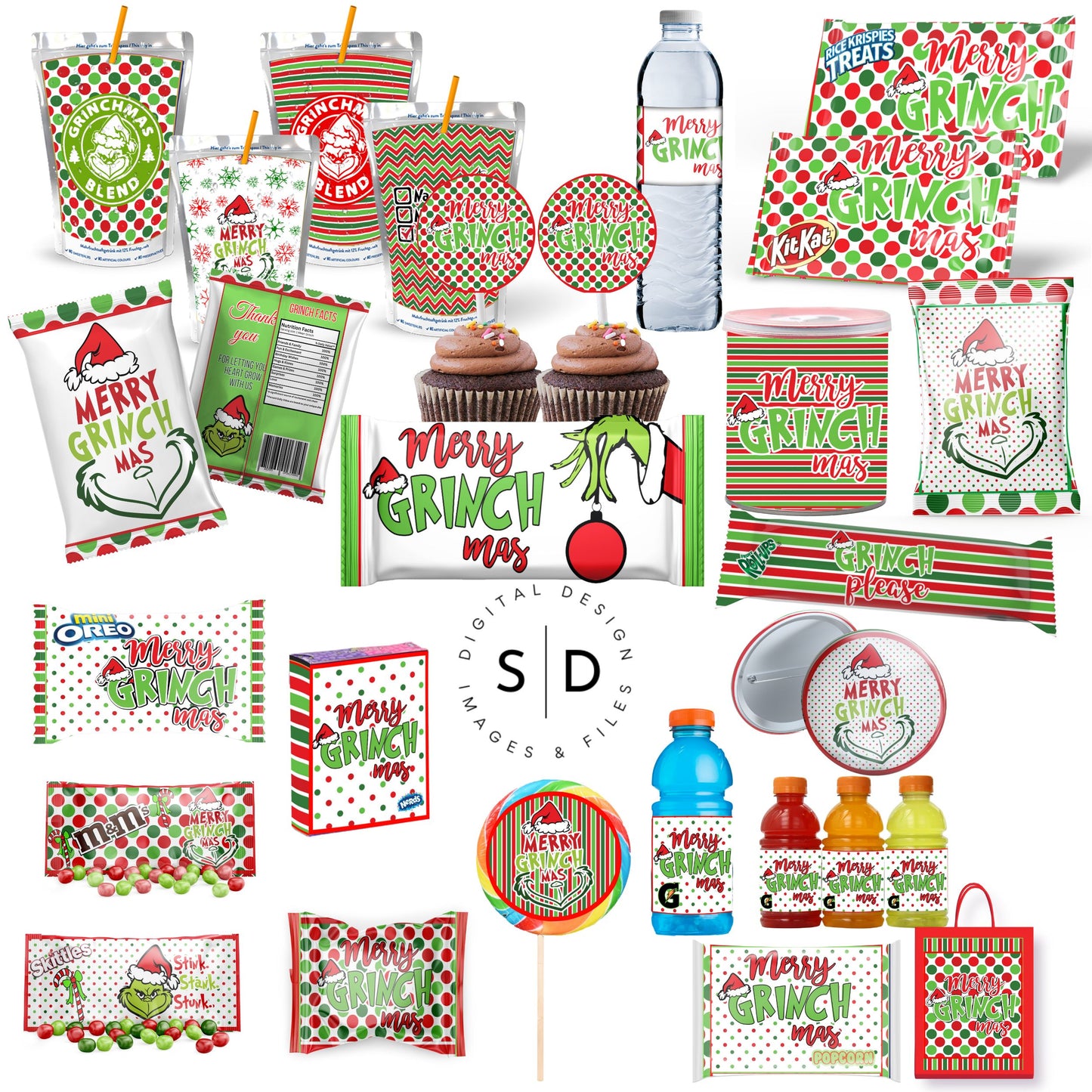 Merry Grinchmas Christmas Party Favors