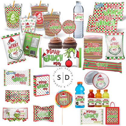 Merry Grinchmas Christmas Party Favors