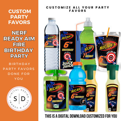 Nerf Ready Aim Fire Birthday Party Favors DFY