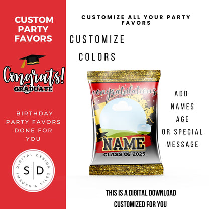 Class of 2025 Graduation Party Favor Canva Template Bundle 🎓✨