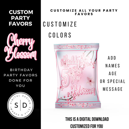 Cherry Blossom Party Printable Favor Designs DFY