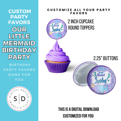 Our Little Mermaid Birthday Party Favors DFY