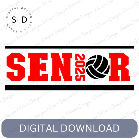 Senior 2025 Volleyball SVG