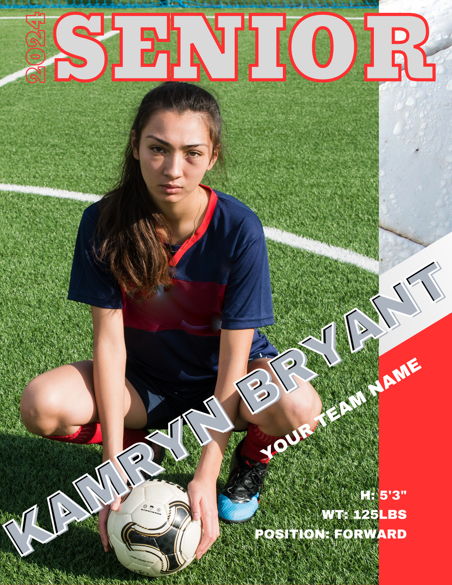 Soccer Player Trading Card Templates Bundle