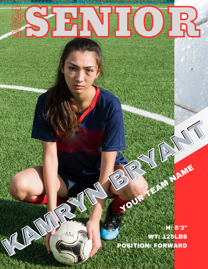 Soccer Player Trading Card Templates Bundle