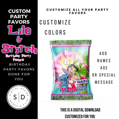 Lilo & Stitch Birthday Party DFY Favor Bundle