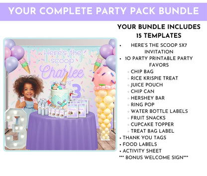 Here's the Scoop Complete Birthday Party Pack