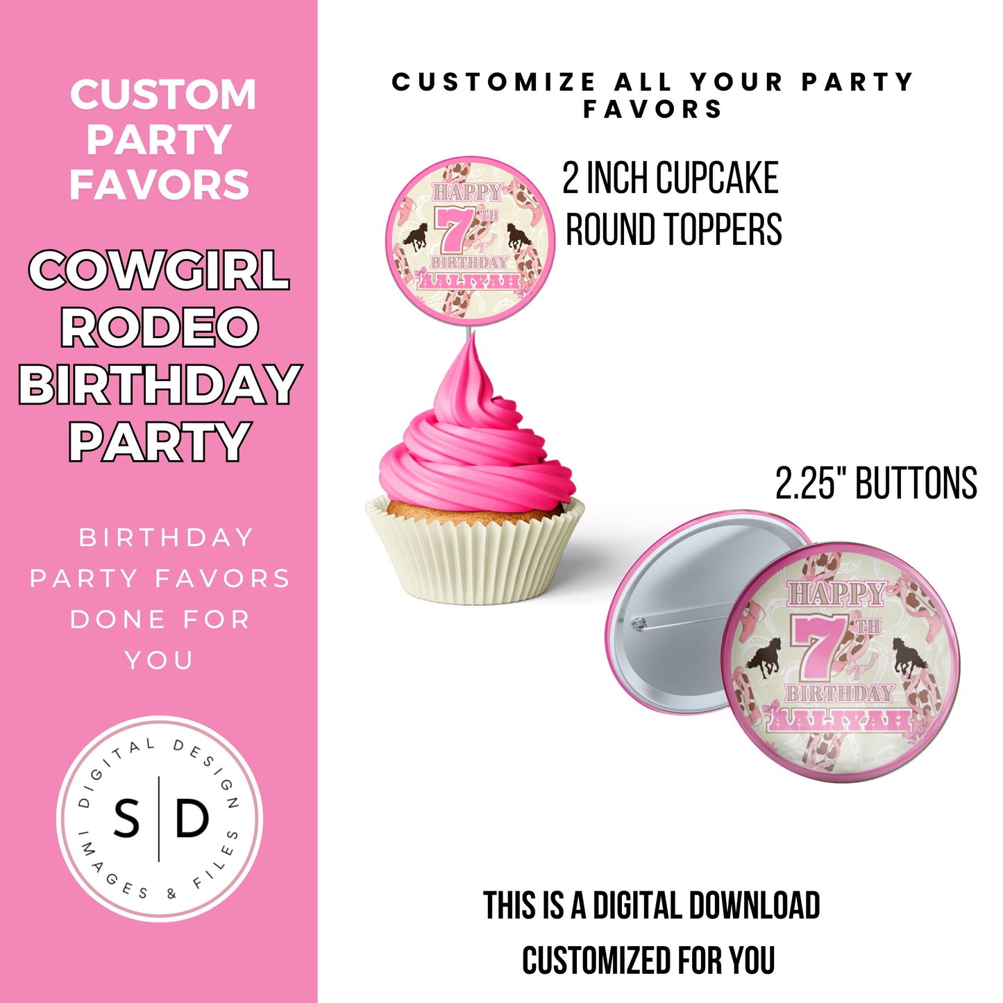 Cowgirl Rodeo Birthday Party Favors DFY