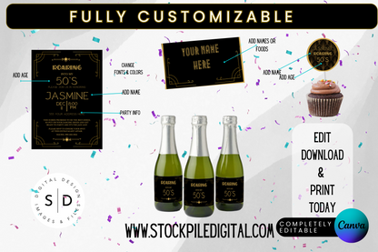 Roaring 20's Birthday Party Pack