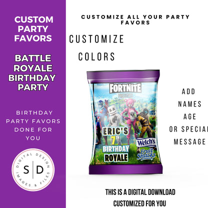 Fortnite Battle Royale Birthday Party Favors DFY