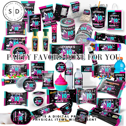 Tik Tok Social Media Party Printable Favor Designs DFY