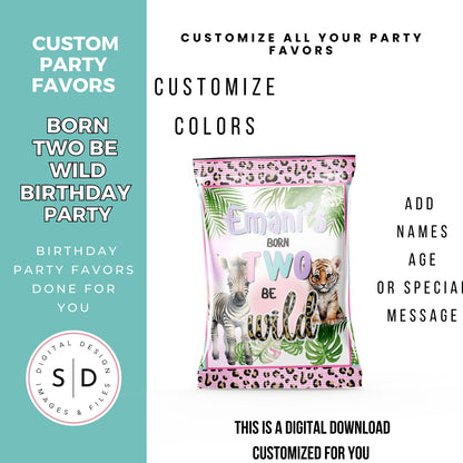 Born Two Be Wild Jungle Safari Birthday Party Favors DFY