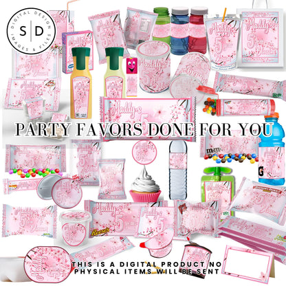 Cherry Blossom Party Printable Favor Designs DFY