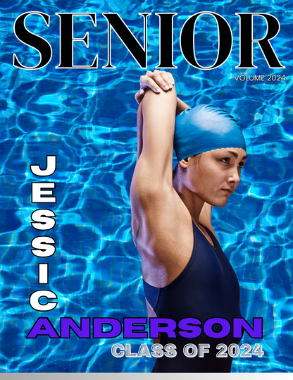 Swimmer Trading Card Templates Bundle