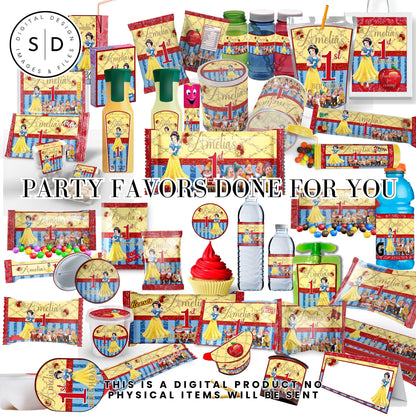 Snow White Party Favor Templates Bundle