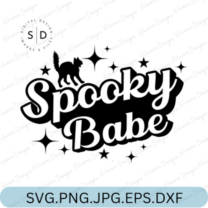 Spooky Babe Retro SVG Design