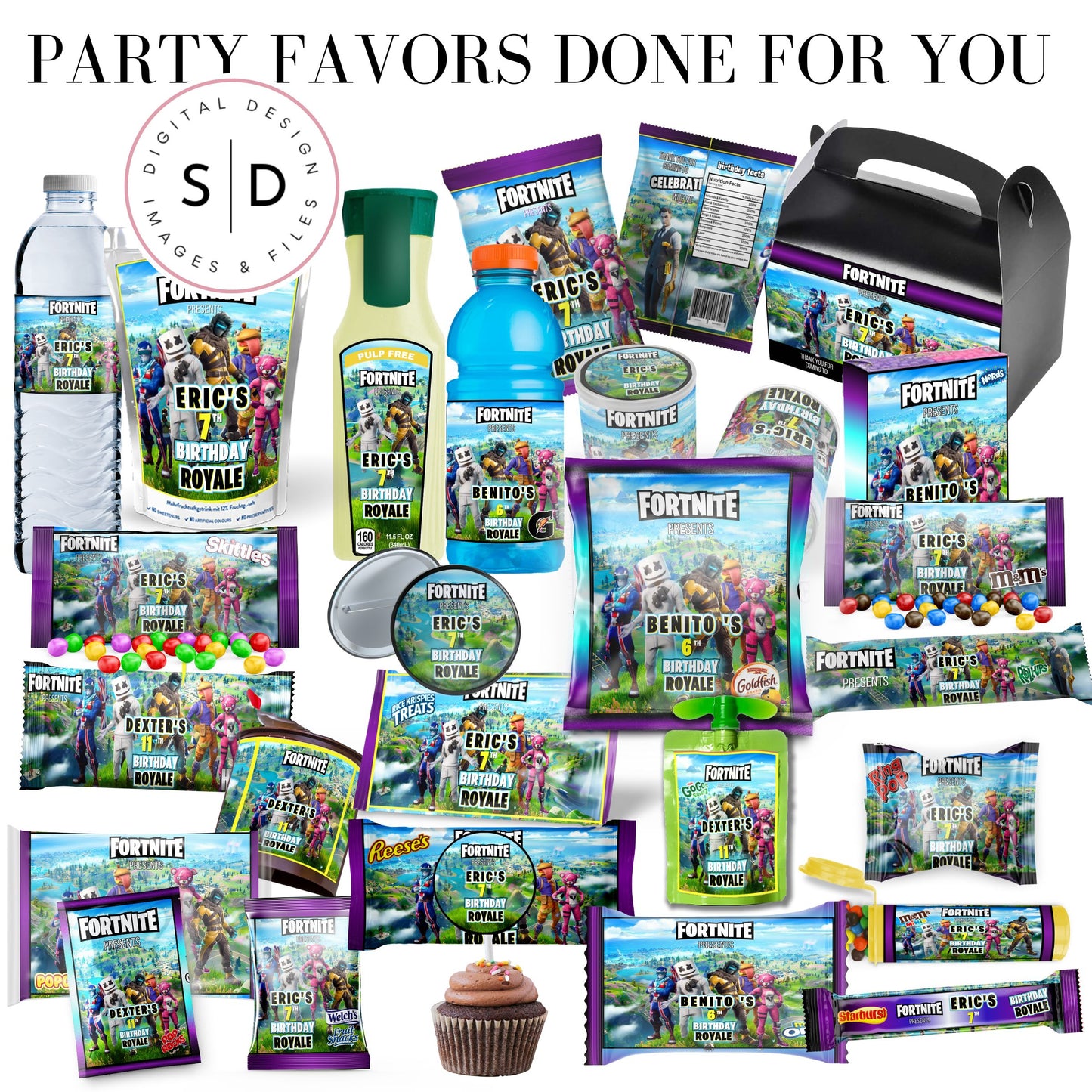 Fortnite Battle Royale Birthday Party Favors DFY