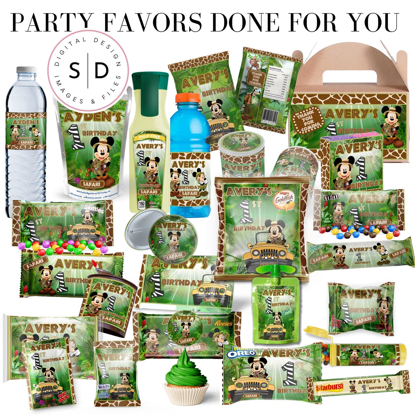 Mouse Safari Birthday Party Favors DFY