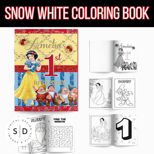 Snow White Coloring Book Printable PDF DFY