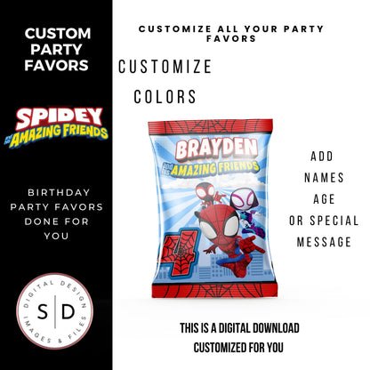 Spidey & Friends Birthday Party Favors DFY